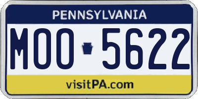 PA license plate MOO5622