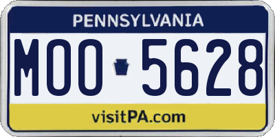 PA license plate MOO5628