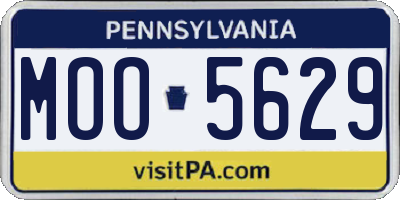 PA license plate MOO5629