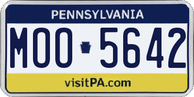 PA license plate MOO5642