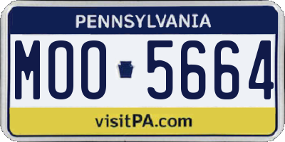 PA license plate MOO5664