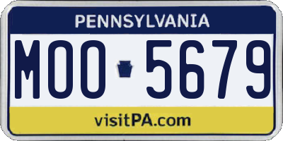 PA license plate MOO5679