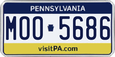 PA license plate MOO5686