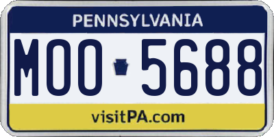 PA license plate MOO5688
