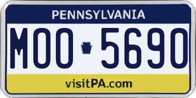 PA license plate MOO5690