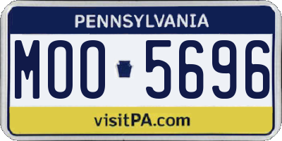 PA license plate MOO5696