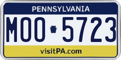 PA license plate MOO5723
