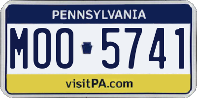 PA license plate MOO5741