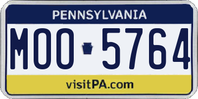 PA license plate MOO5764