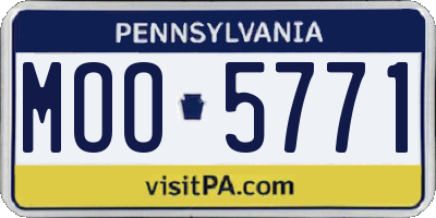 PA license plate MOO5771