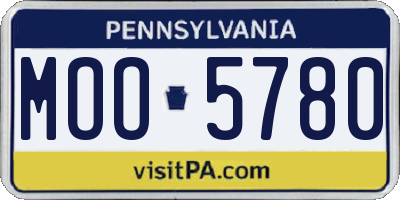 PA license plate MOO5780