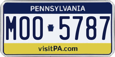 PA license plate MOO5787