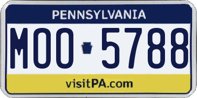 PA license plate MOO5788