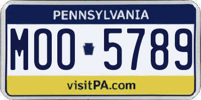 PA license plate MOO5789