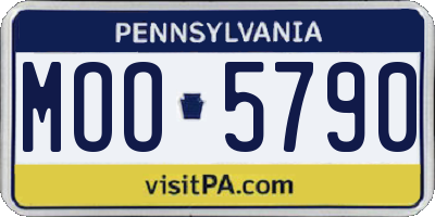 PA license plate MOO5790