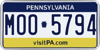 PA license plate MOO5794