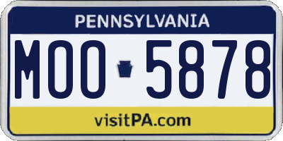 PA license plate MOO5878