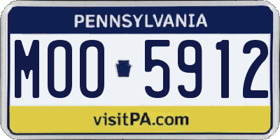 PA license plate MOO5912