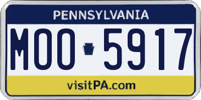 PA license plate MOO5917