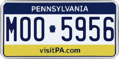 PA license plate MOO5956