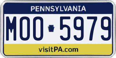 PA license plate MOO5979