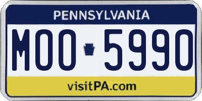 PA license plate MOO5990