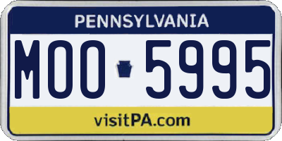 PA license plate MOO5995