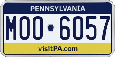 PA license plate MOO6057