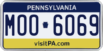 PA license plate MOO6069