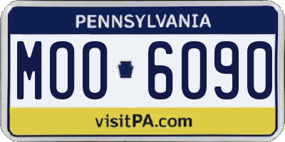 PA license plate MOO6090