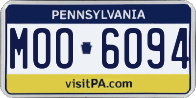 PA license plate MOO6094