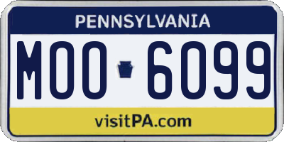 PA license plate MOO6099