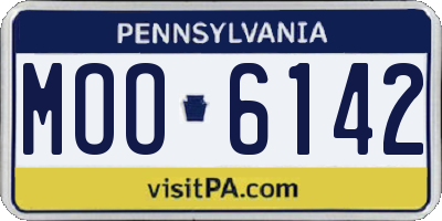 PA license plate MOO6142