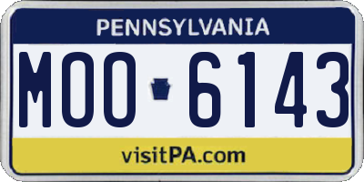 PA license plate MOO6143