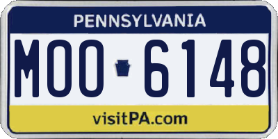 PA license plate MOO6148
