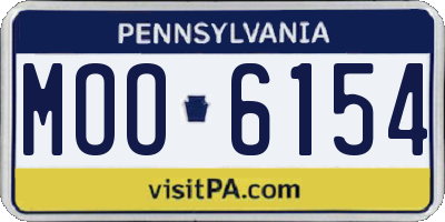 PA license plate MOO6154