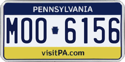 PA license plate MOO6156