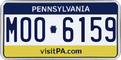 PA license plate MOO6159