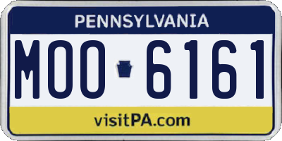 PA license plate MOO6161