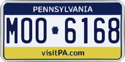 PA license plate MOO6168