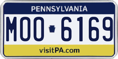PA license plate MOO6169
