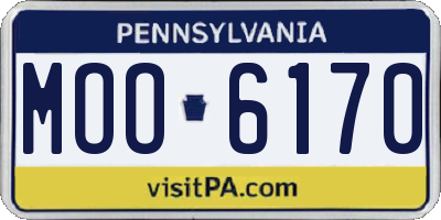 PA license plate MOO6170