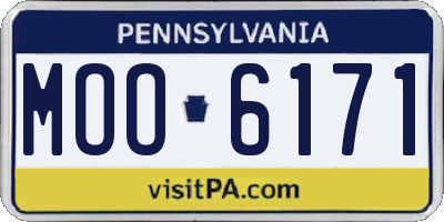 PA license plate MOO6171