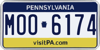 PA license plate MOO6174