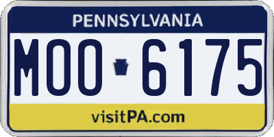 PA license plate MOO6175