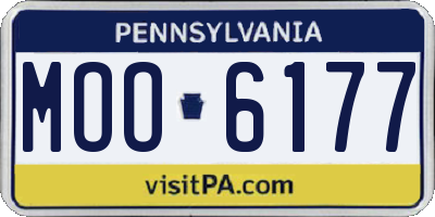 PA license plate MOO6177