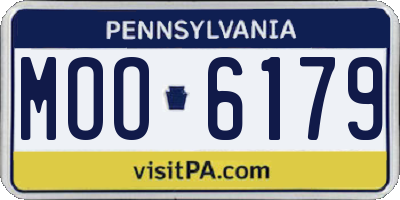 PA license plate MOO6179