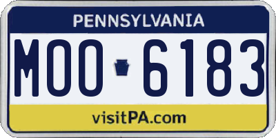 PA license plate MOO6183