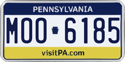 PA license plate MOO6185