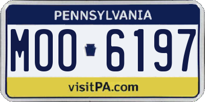 PA license plate MOO6197